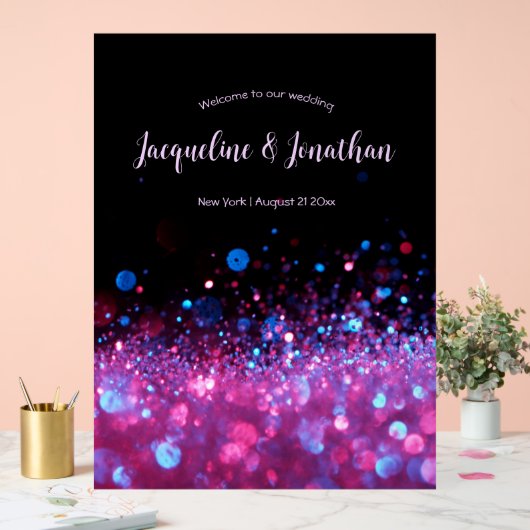 Mariage de Parties scintillant Noir rose rétro per (Mariage)