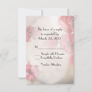 Mariage de petites fleurs roses RSVP