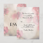 Mariage de petites fleurs roses RSVP (Devant / Derrière)