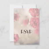Mariage de petites fleurs roses RSVP (Dos)