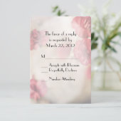 Mariage de petites fleurs roses RSVP (Debout devant)