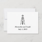 Mariage de pétrole Derrick | Insertion RSVP (Devant)