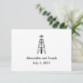 Mariage de pétrole Derrick | Insertion RSVP (Debout devant)