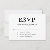 Mariage de photo de script minimal RSVP (Devant)