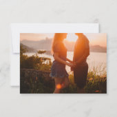 Mariage de photo de script minimal RSVP (Dos)