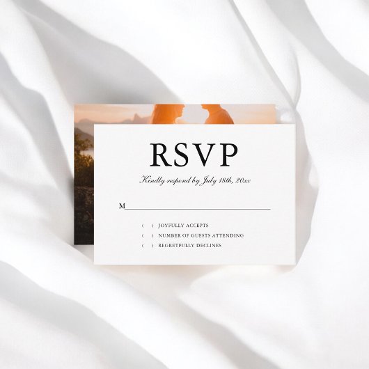 Mariage de photo de script minimal RSVP