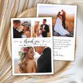 Mariage de photos de coeur de script moderne Carte