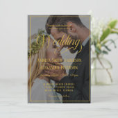 Mariage de photos Invitation à double face (Debout devant)