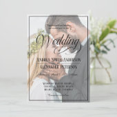 Mariage de photos Invitation à double face (Debout devant)