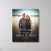 Mariage de photos, panneau d'accueil, toile imprim (Recto)