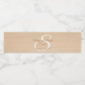 Mariage de pin clair Étiquette de bouteille d'eau  (Étiquettes simples)