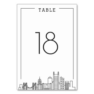 Mariage de Pittsburgh Numéro de table