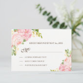 Mariage de pivoines roses romantiques RSVP (Debout devant)