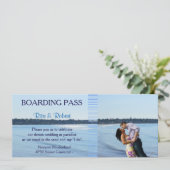 Mariage de plage| Billet de carte d'embarquement p (Debout devant)