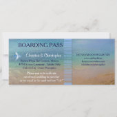 Mariage de plage| Cartes d'embarquement - Destinat (Devant)