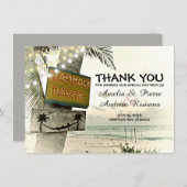 Mariage de plage de destination de Merci (Devant / Derrière)