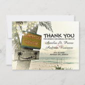 Mariage de plage de destination de Merci (Devant)