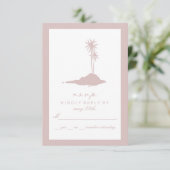 Mariage de plage de l'île moderne RSVP - Blush (Debout devant)