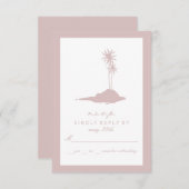 Mariage de plage de l'île moderne RSVP - Blush (Devant / Derrière)