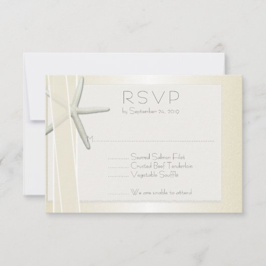 Mariage de plage élégant RSVP Bayside Starfish (Devant)