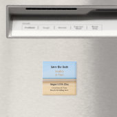 Mariage de plage Enregistrer la date Aimant Fridge (In Situ (Lave-vaisselle))