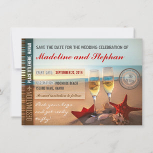 mariage de plage enregistrer les cartes de date