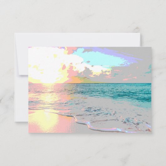 *~* Mariage de plage marine exotique RSVP (Dos)