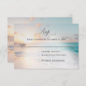 *~* Mariage de plage marine exotique RSVP (Devant / Derrière)