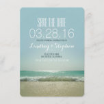 Mariage de plage moderne enregistrer les cartes de<br><div class="desc">Mariage de plage moderne et élégant enregistrer les cartes de date avec de belles vagues turquoises,  bleu turquoise ciel et sable de mer taupe. Parfait pour la destination enregistrer la date aussi.</div>