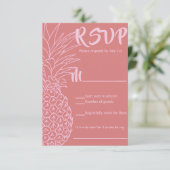 Mariage de plage rose et rouge ananas RSVP (Debout devant)