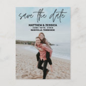 Mariage de plage rustique, carte de réservation (Devant)