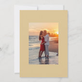 Mariage de plage rustique en été, carte de sauvega (Dos)