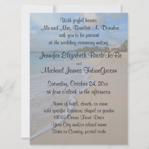 Mariage de plage spécial avec carte de réponse RSV