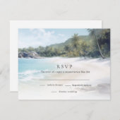 Mariage de plage sur l'île tropicale RSVP (Devant / Derrière)