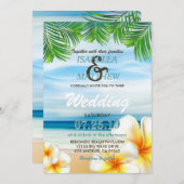 Mariage de plage tropicale | Invitations (Devant / Derrière)