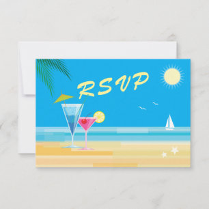 Mariage de plage tropicale RSVP