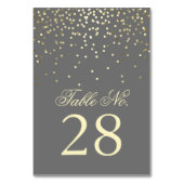 Mariage de points Confetti Or Numéro de table (Dos)
