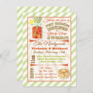Mariage de poste Brunch et Bloody Marys Invitation