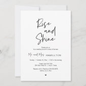 Mariage de poste Brunch, Lever et Shine Invitation (Devant)