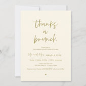 Mariage de poste Brunch, Merci une invitation Brun (Devant)