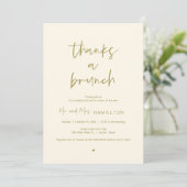 Mariage de poste Brunch, Merci une invitation Brun (Debout devant)