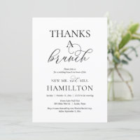 Mariage de poste Brunch, Merci une invitation Brun