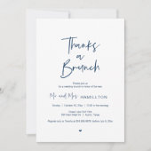 Mariage de poste Brunch, Merci une invitation Brun (Devant)