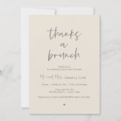 Mariage de poste Brunch, Merci une invitation Brun (Devant)