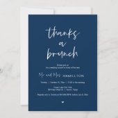Mariage de poste Brunch, Merci une invitation Brun (Devant)