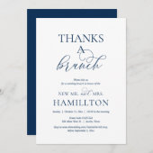 Mariage de poste Brunch, Merci une invitation Brun (Devant / Derrière)