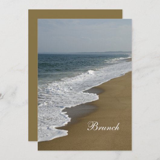 Mariage de poste de plage Invitation Brunch (Devant / Derrière)
