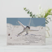 Mariage de poste de plage Invitation Brunch (Debout devant)