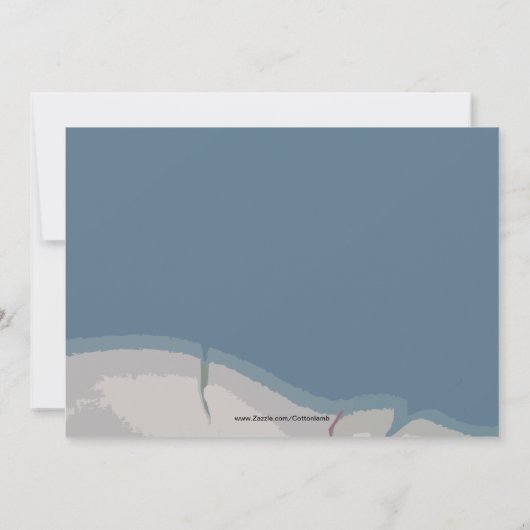 Mariage de poste de plage Invitation Brunch (Dos)