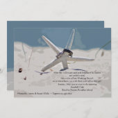 Mariage de poste de plage Invitation Brunch (Devant / Derrière)